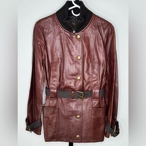 Louis Vuitton Red Leather Jacket - Luxury and Style Unleashed 🌟